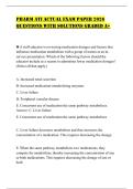 PHARM ATI ACTUAL EXAM PAPER 2026 QUESTIONS WITH SOLUTIONS GRADED A&plus;