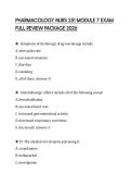 PHARMACOLOGY NURS 251 MODULE 7 EXAM FULL REVIEW PACKAGE 2026