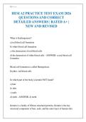 HESI A2 PRACTICE TEST EXAM 2026 QUESTIONS AND CORRECT DETAILED ANSWERS &vert; RATED A&plus; &vert; NEW AND REVISED