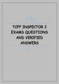TCFP Inspector I &ndash; Exam Questions with Verified Answers