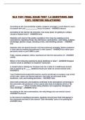 SLS 1501 FINAL EXAM TEST 1-4 QUESTIONS AND 100&percnt; VERIFIED SOLUTIONS&excl;&excl;
