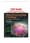 Test Bank - Clinical Immunology and Serology&colon; A Laboratory Perspective Fifth Edition &lpar;Christine Dorresteyn Miller&rpar; ISBN&colon;9780803694408 All Chapters 1-25&vert;&vert; Complete solution &vert; GRADE A&plus;&period;