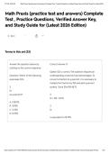 Math Praxis &lpar;practice test and answers&rpar; Complete Test &comma; Practice Questions&comma; Verified Answer Key&comma; and Study Guide for &lpar;Latest 2026 Edition&rpar;