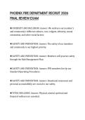 PHOENIX FIRE DEPARTMENT RECRUIT 2026 FINAL REVIEW EXAM