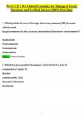 WGU C211 Global Economics &vert; OA Exam Bank &vert; 2026 Updated &vert; FDI & GDP Application