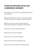 PHOENIX FIRE DEPARTMENT RECRUIT 2026 COMPREHENSIVE ASSESSMENT
