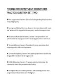PHOENIX FIRE DEPARTMENT RECRUIT 2026 PRACTICE QUESTION SET TWO