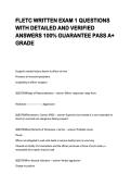 FLETC WRITTEN EXAM 1 QUESTIONS  WITH DETAILED AND VERIFIED  ANSWERS 100&percnt; GUARANTEE PASS A&plus;  GRADE 