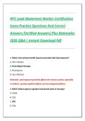 NYC Lead Abatement Worker Certification  Exam Practice Questions And Correct  Answers &lpar;Verified Answers&rpar; Plus Rationales  2026 Q&A &vert; Instant Download Pdf