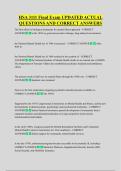 HSA 3111 Final Exam UPDATED ACTUAL  QUESTIONS AND CORRECT ANSWERS