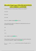 HSA 6114 Final Exam UPDATED QUESTIONS  AND CORRECT ANSWERS