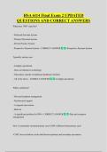 HSA 6114 Final Exam 2 UPDATED  QUESTIONS AND CORRECT ANSWERS