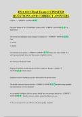 HSA 6114 Final Exam 1 UPDATED  QUESTIONS AND CORRECT ANSWERS