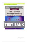 Stahl's Essential Psychopharmacology&colon; Neuroscientific Basis and Practical Applications 5th Edition by Stephen M&period; Stahl Test Bank &vert;ISBN&colon; 9781108838573&vert; Complete Guide A&plus;