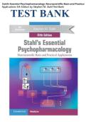 Stahl's Essential Psychopharmacology&colon; Neuroscientific Basis and Practical Applications 5th Edition by Stephen M&period; Stahl Test Bank &vert;ISBN&colon; 9781108838573&vert; Complete Guide A&plus;