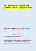 TNCC 8th Edition &sol; TNCC 8th Edition Exam  Questions & Answers &ndash; Comprehensive Review