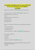 Accounting 2110 Midterm Review Exam UPDATED  ACTUAL QUESTIONS AND CORRECT  ANSWERS