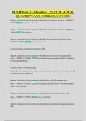 BCMB Exam 3 &ndash; Objectives UPDATED ACTUAL  QUESTIONS AND CORRECT ANSWERS