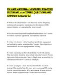 PN VATI MATERNAL NEWBORN PRACTICE TEST BANK 2026 TESTED QUESTIONS AND ANSWERS GRADED A&plus;