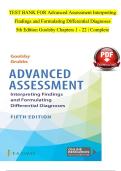 Test Bank for Advanced Assessment Interpreting Findings and Formulating Differential Diagnoses 5th