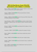 HIM 110 Final Review Exam UPDATED  QUESTIONS AND CORRECT ANSWERS