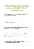 MACS 609 CERTIFICATION Questions  and Answers 2026&sol;2027 With 100&percnt;  Complete Solutions&period; 