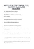 NAPCP &ndash; CPCP Certification Exam&comma; CPCP &vert; Complete Exam with Elaborated Questions