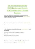 MN DENTAL JURISPRUDENCE  EXAM Questions and Answers  2026&sol;2027 With 100&percnt; Complete  Solutions&period; 