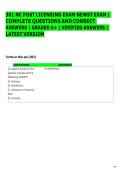 301 NC POST Licensing Exam&comma; North Carolina Real Estate Commission&comma; 2024&ndash;2025 &ndash; complete exam questions with correct answers and verified flashcards
