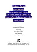 Solutions Manual to accompany Communication Systems An Introduction to Signals and Noise in Electrical Communication Fourth Edition Carlson