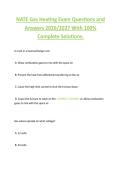 NATE Gas Heating Exam Questions and  Answers 2026&sol;2027 With 100&percnt;  Complete Solutions&period;