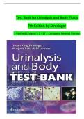 Urinalysis and Body Fluids &ndash; Test Bank &lpar;Chapters 1&ndash;17&rpar; &vert; 7th Edition &vert; Strasinger &vert; Verified and Complete Exam Prep for Laboratory Science