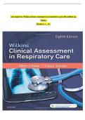 Test Bank &ndash; Wilkins' Clinical Assessment in Respiratory Care&comma; 8th Edition &lpar;Binder-Ready&rpar; by Albert J&period; Heuer &vert; Complete Exam Questions & Verified Answers &vert; Latest 2026 Update