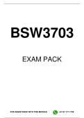 BSW3703 EXAM PACK 2026