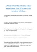 AWHONN POEP Module 7 Questions  and Answers 2026&sol;2027 With 100&percnt;  Complete Solutions&period; 