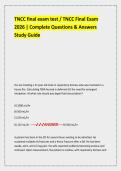 TNCC final exam test &sol; TNCC Final Exam  2026 &vert; Complete Questions & Answers  Study Guide