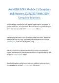 AWHONN POEP Module 11 Questions  and Answers 2026&sol;2027 With 100&percnt;  Complete Solutions&period;