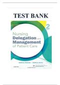 TEST BANK FOR NURSING DELEGATION AND MANAGEMENT OF PATIENT CARE 2ND EDITION BY Motacki RN MSN&comma; Kathleen&comma; Burke RN PhD&comma; Kathleen