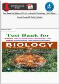 Test Bank For Biology&colon; Life on Earth with Physiology 12th Edition - Gerald Audesirk Fully Updated