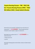 Trauma Nursing Process - TNP - TNCC 9th  Ed &sol; Trauma Nursing Process &lpar;TNP&rpar; &ndash; TNCC  9th Edition 2026 &vert; Study Guide & Review