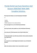 Florida Dental Law Exam Questions And  Answers 2026&sol;2027 With 100&percnt;  Complete Solutions&period; 