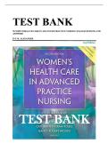 Test Bank for Women's Health Care in Advanced Practice Nursing&comma; Second Edition by Alexander ISBN&colon;9780826190017&vert; All chapters&vert; Complete Guide A&plus;