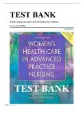Test Bank for Women's Health Care in Advanced Practice Nursing&comma; Second Edition by Alexander &vert; All chapters&vert; Complete Guide A&plus;