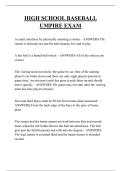 HIGH SCHOOL BASEBALL UMPIRE EXAM QUESTIONS AND ANSWERS 2026
