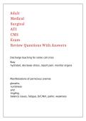 Adult Medical Surgical ATI CMS Exam Review Questions With Answers&period;