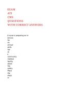 EXAM ATI CMS QUESTIONS WITH CORRECT ANSWERS