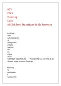 ATI CMS Nursing Care of Children Questions With Answers 