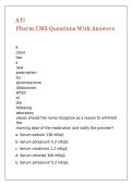 ATI Pharm CMS Questions With Answers