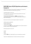 NUR 408 Cancer NCLEX Questions and answers  Graded A&plus;