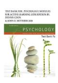 Psychology Modules for Active Learning&comma; 12th Edition by Dennis Coon &lpar;Author&rpar; LATEST UPDATE  2026 A&plus;